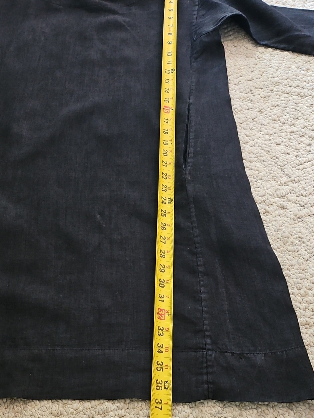 Sugar Candy Mountain 100% Linen Black Dress Size Med - Picture 7 of 8